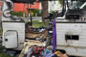 Wohnmobil ausgebrannt Koeln Porz Linder Mauspfad P089